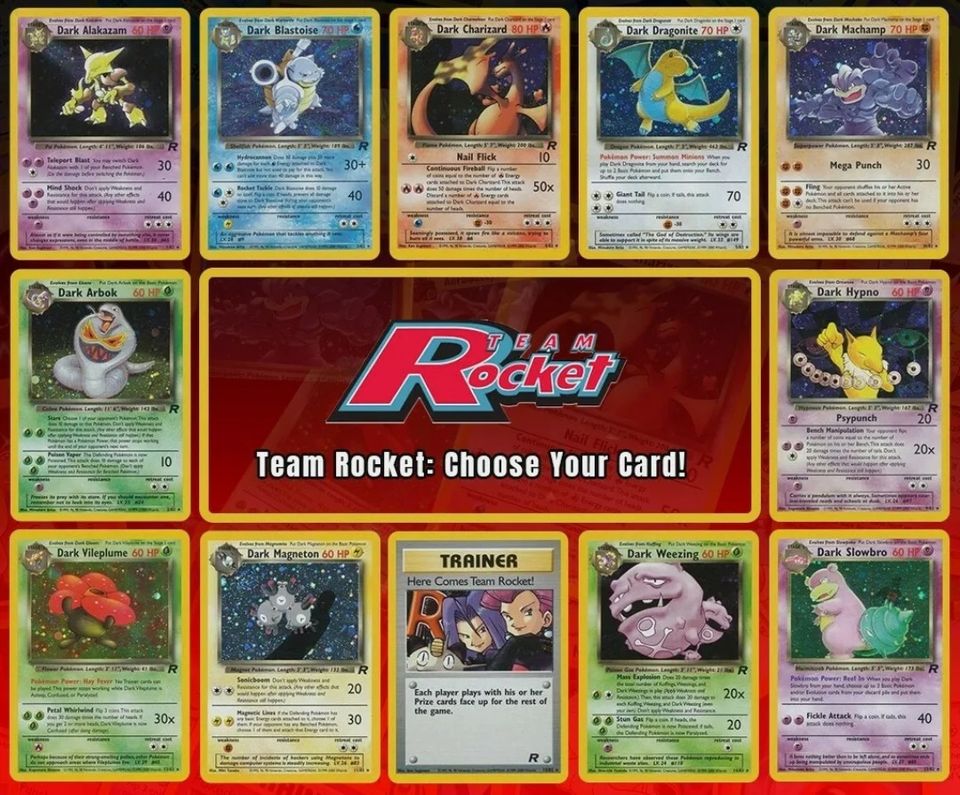 Ostetaan Pokemon Team Rocket kortteja