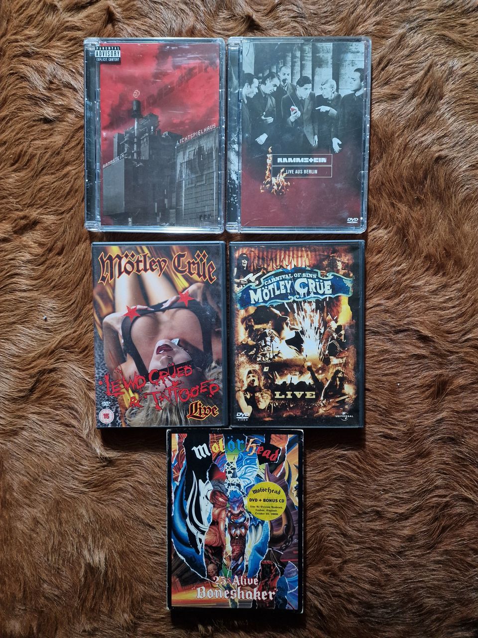 Rammstein Mötley Crue Motörhead DVD:t