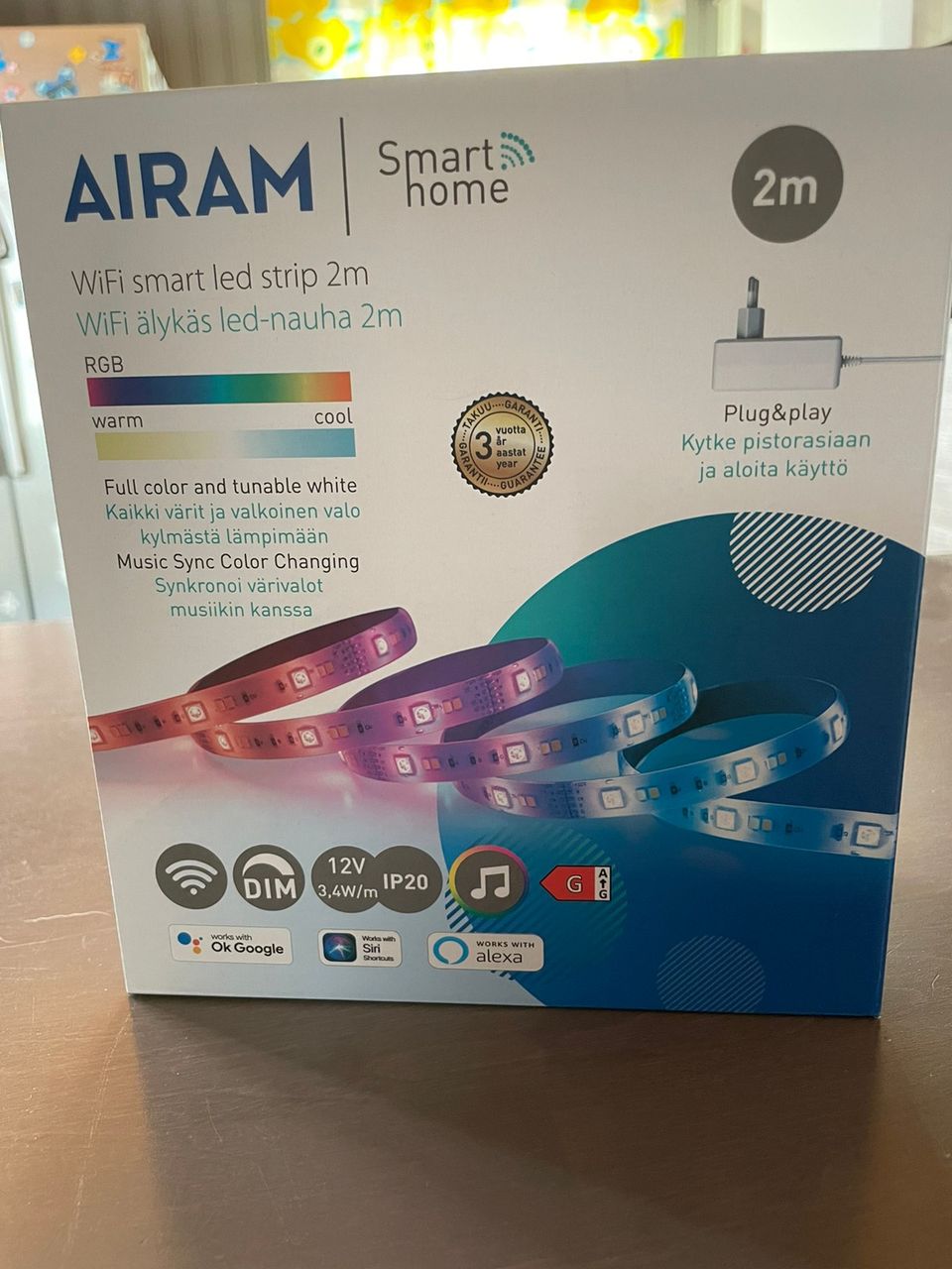 Airam wifi smart led strip 2m uusi