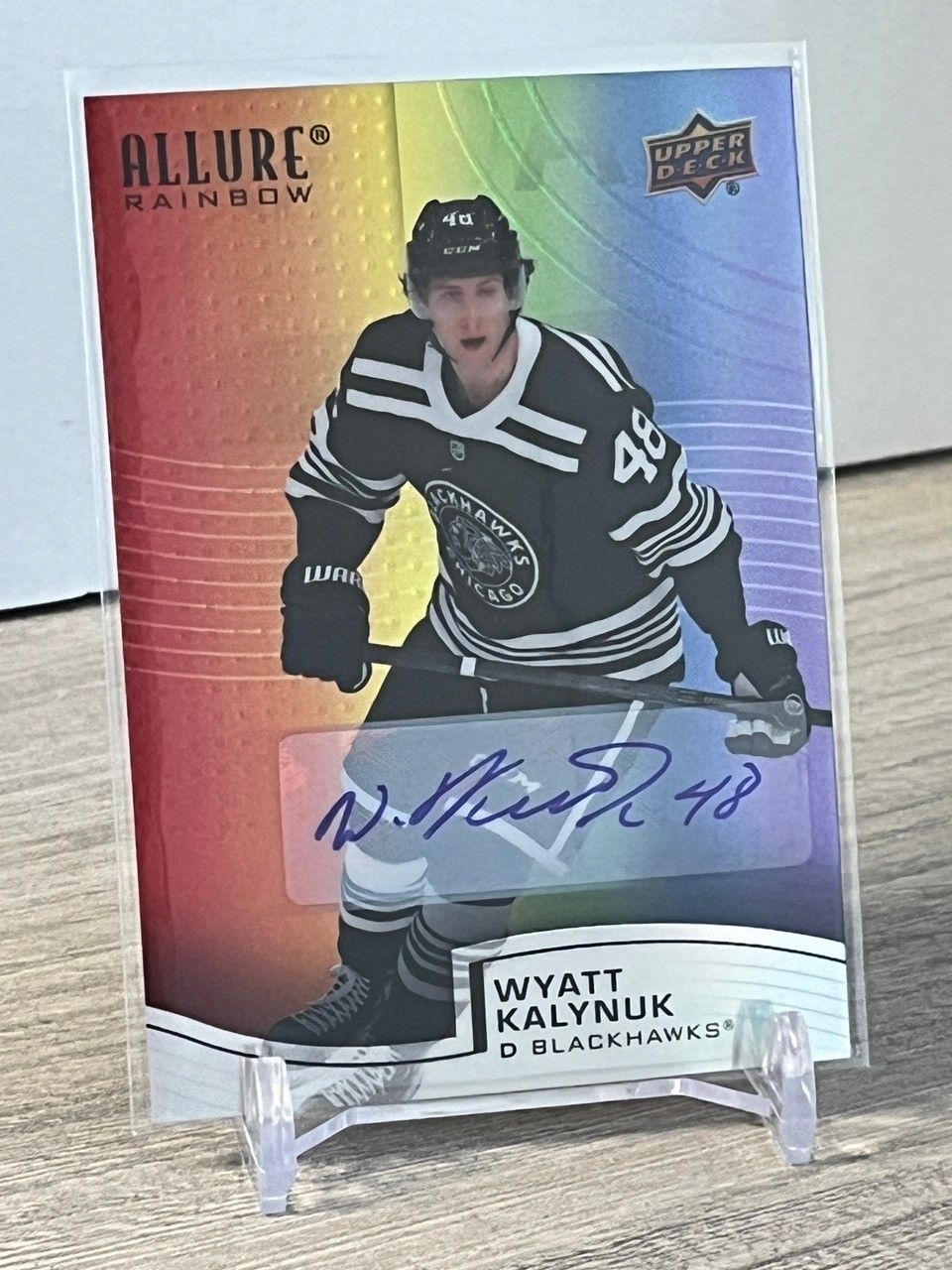 2021-22 UD Allure Full Rainbow Autographs #R18 Wyatt Kalynuk