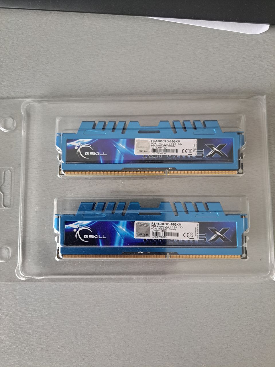 Keskusmuisti G.Skill Ripjawsx 16GB (2x8) DDR3 1600 MHz RAM dual pack