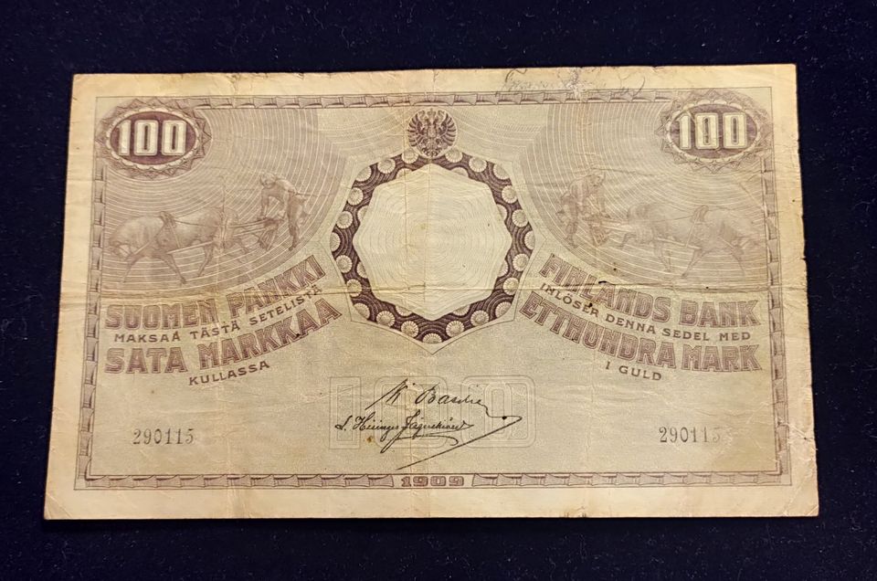 100 markkaa v.1909