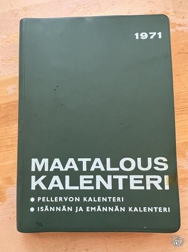 Maatalouskalenteri käyttämätön