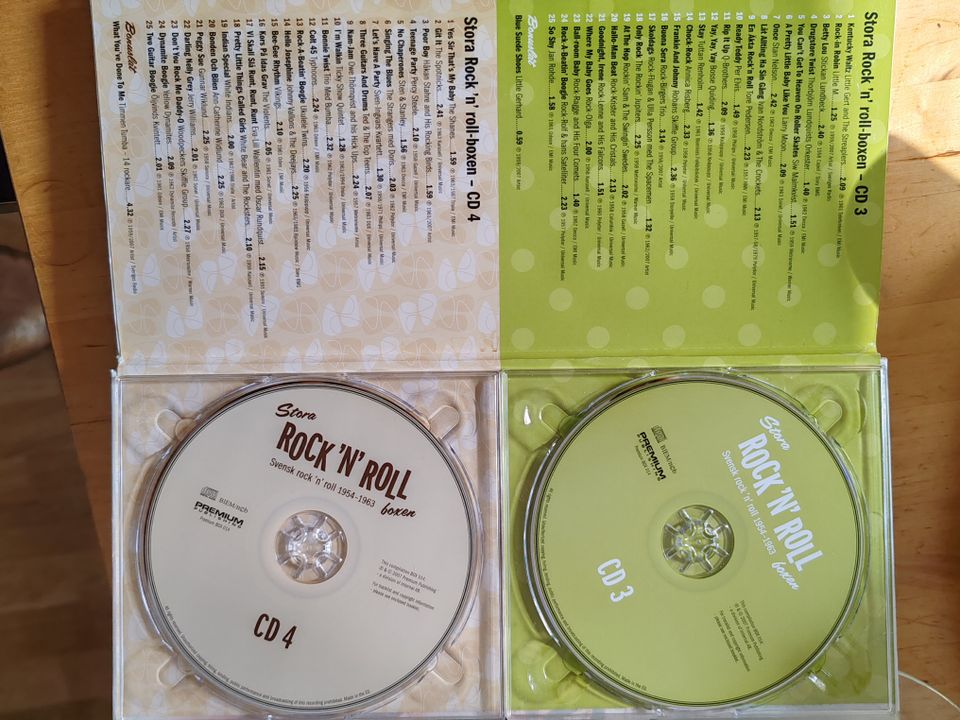 4 CD Rock N Roll Svenska rock 1954-1963