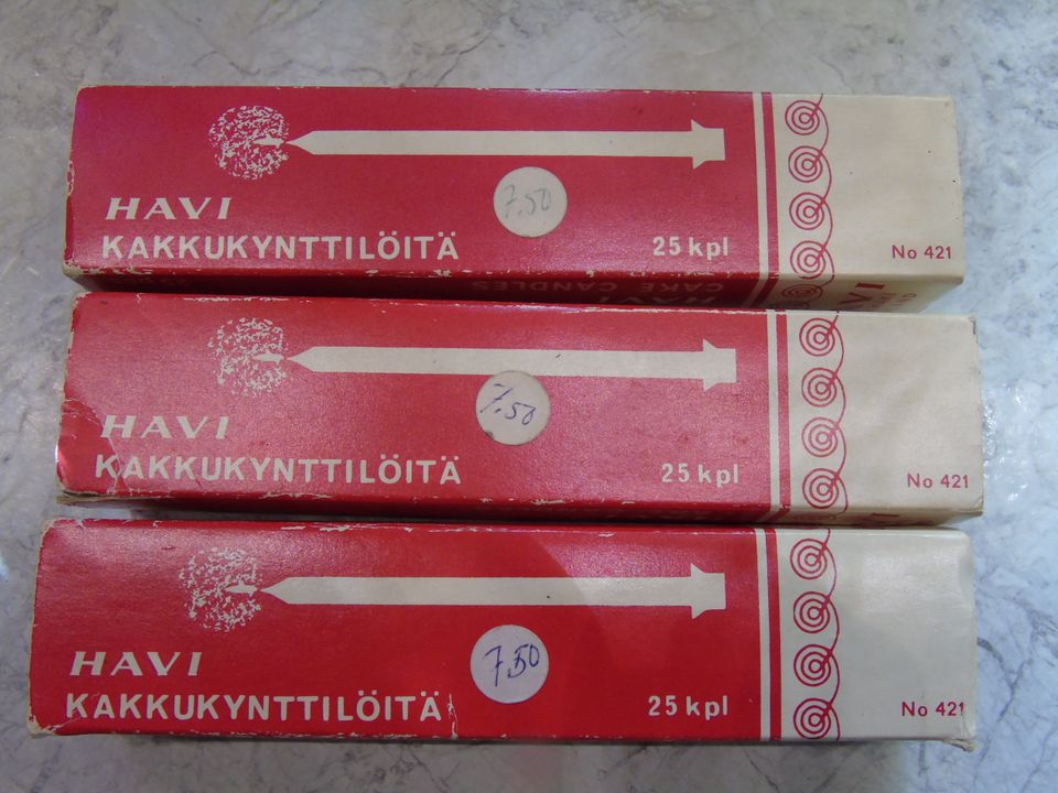 Kakkukynttilät 3-pakettia