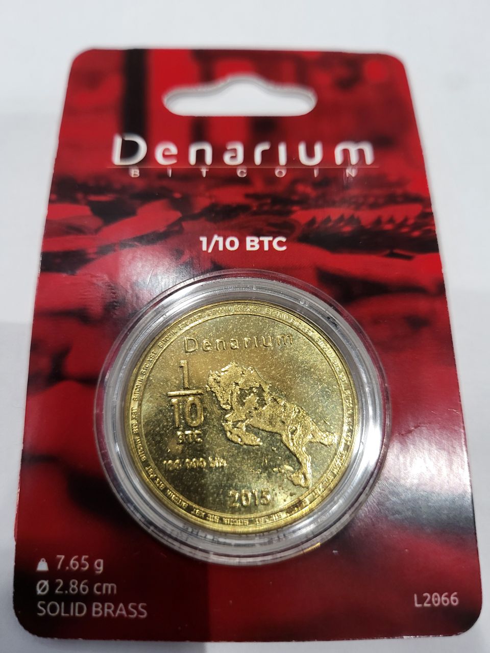 Bitcoin Denarium 1/10 BTC Kolikko