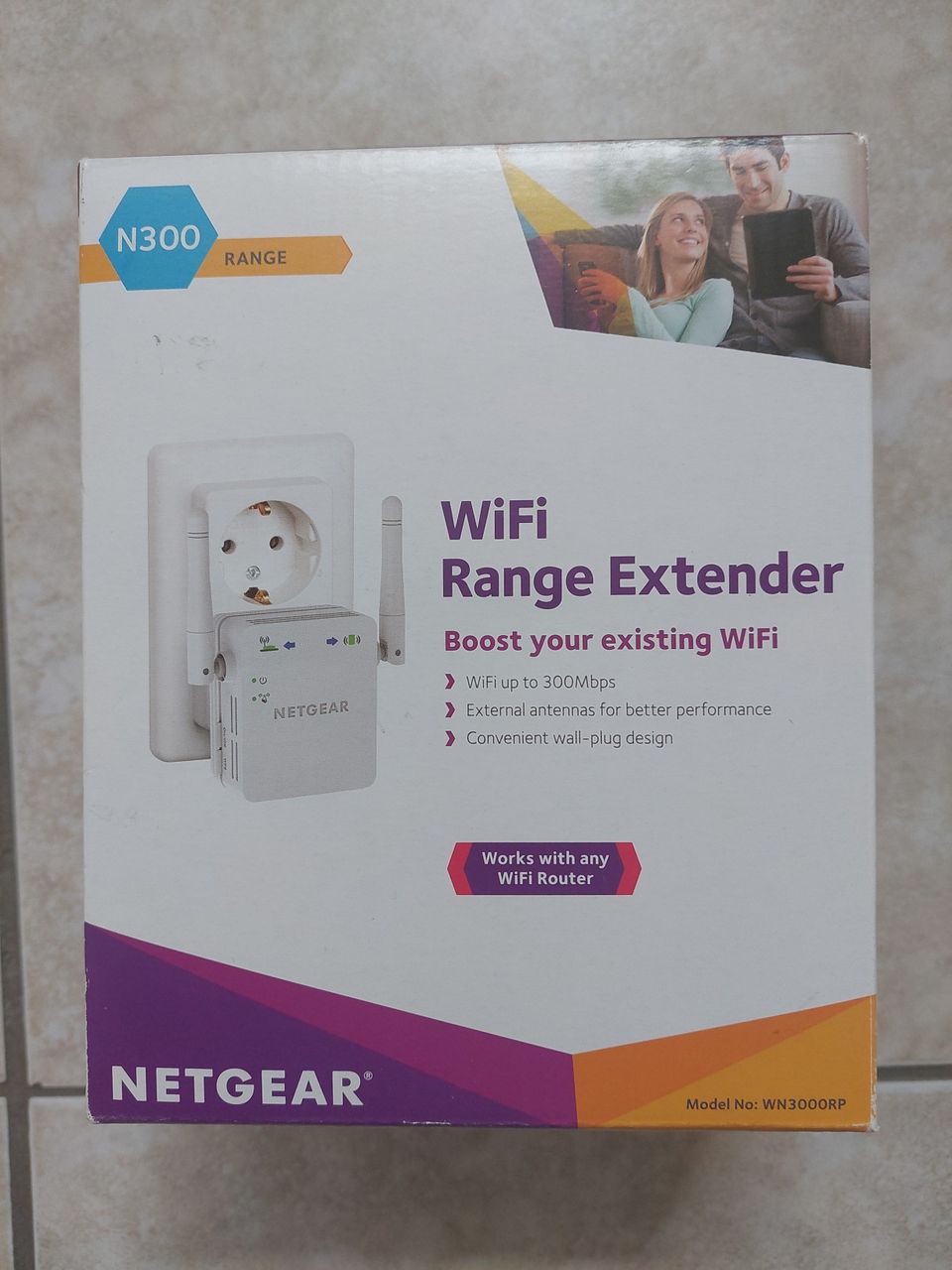 Netgear N300 WiFi Range extender / langattoman verkon vahvistin