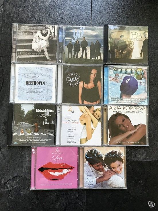 Cd levyjä 10kpl, Beatles, yö, Beethoven ym