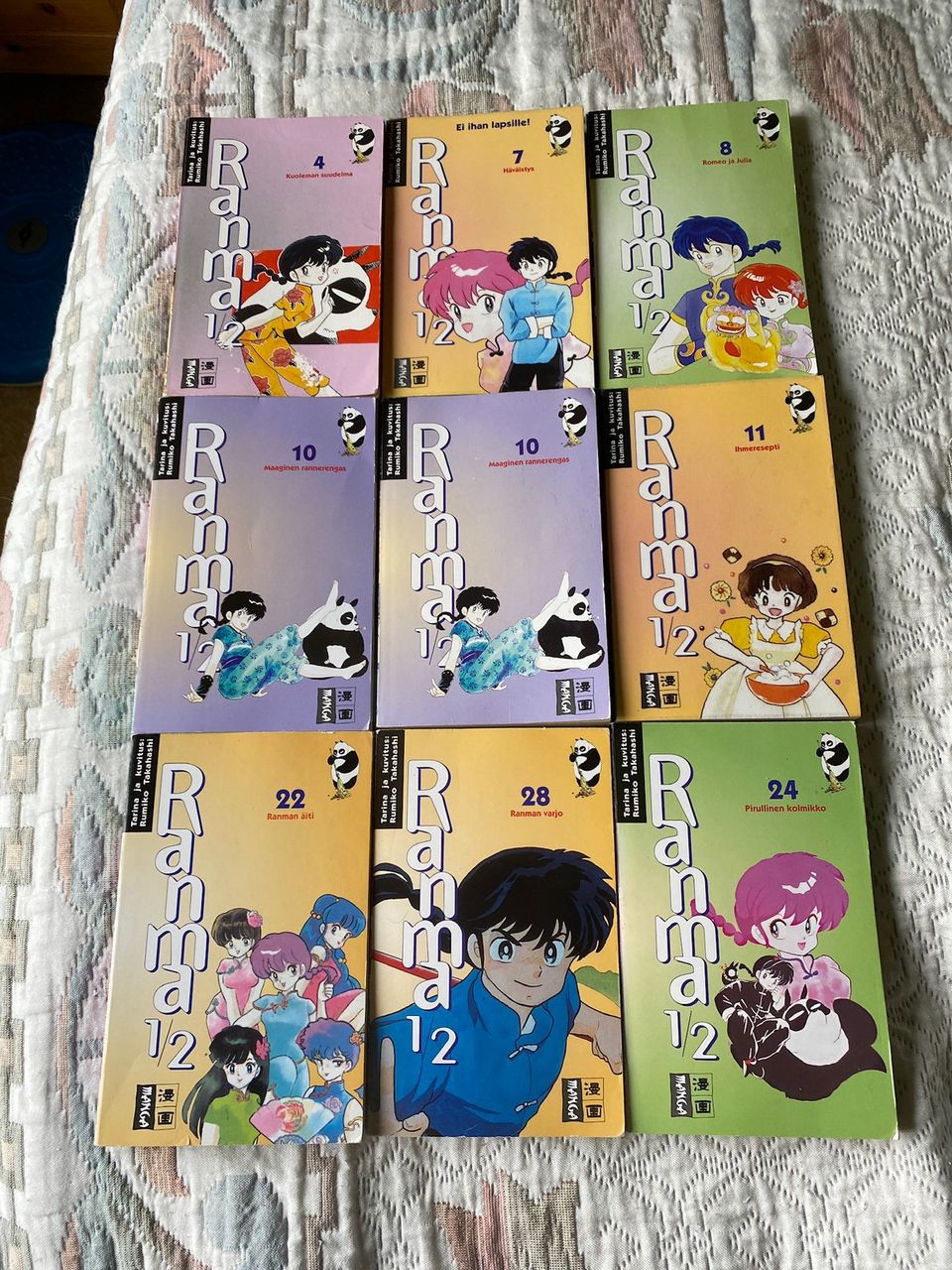 Ranma 1/2 -manga osat 4, 7, 8, 10, 11, 22, 24 ja 28