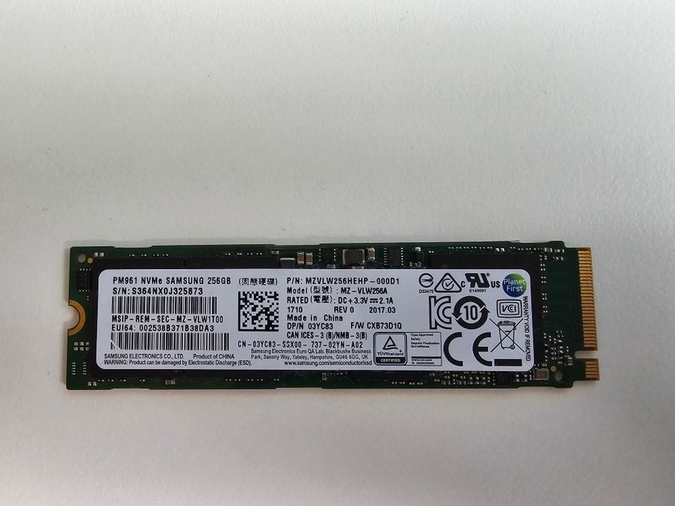 Samsung NVMe 256GB