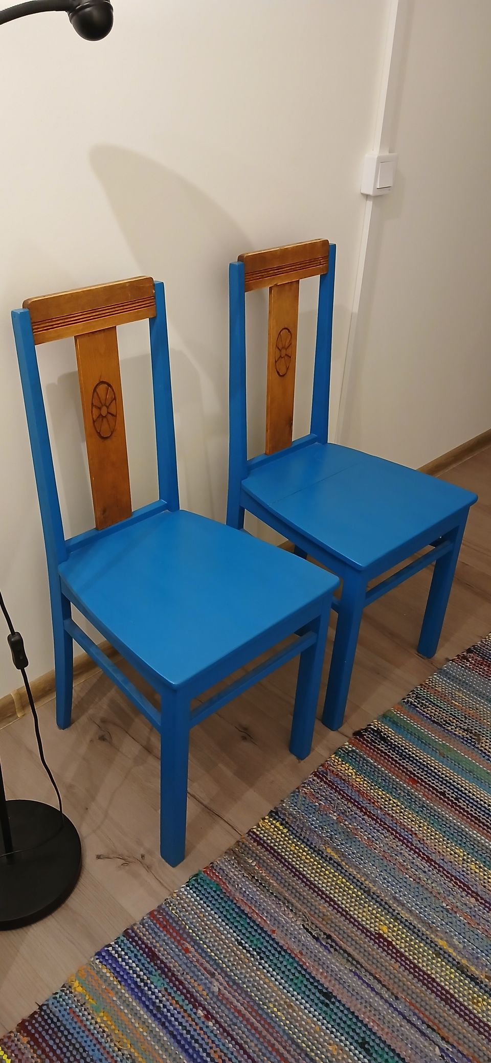 Two wooden chairs