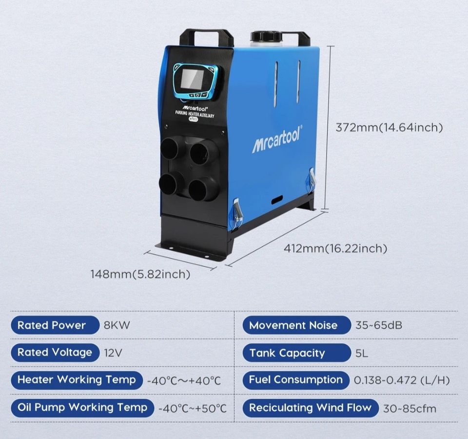 Diesellämmitin 8kw 12v