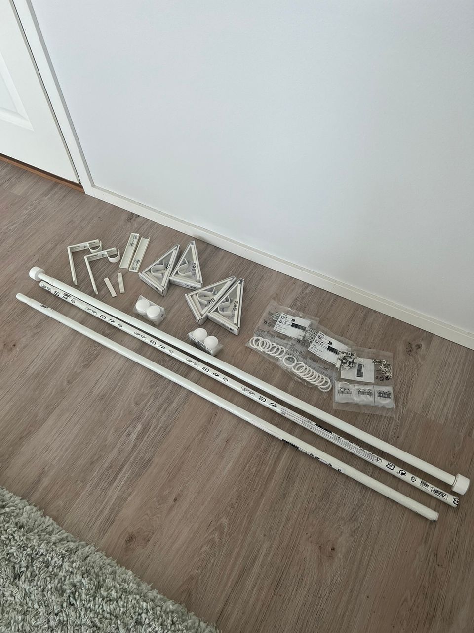 Ikea räcka verhotanko + kannattimet