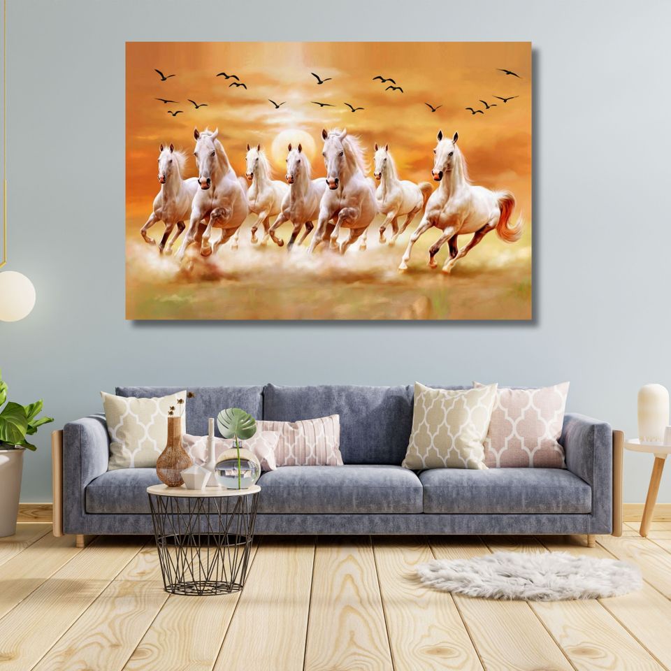 Uusi "Running Horses" Canvas Taulu