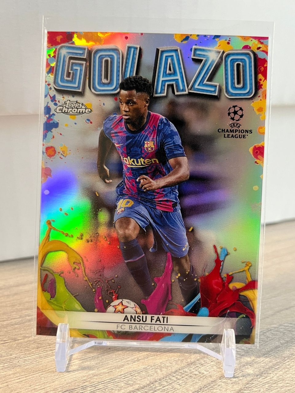 2021-22 Topps Chrome UCL Golazo #G-9 Ansu Fati