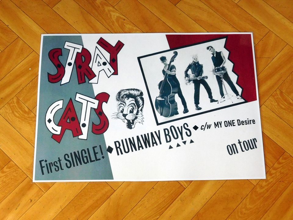 STRAY CATS First Single mainosjuliste A3