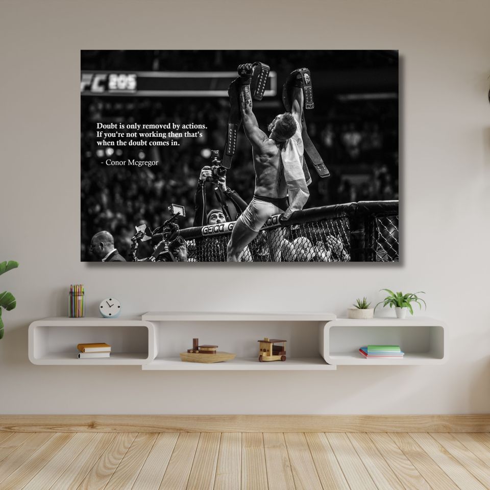 Uusi "Conor McGregor Quote" Canvas Taulu