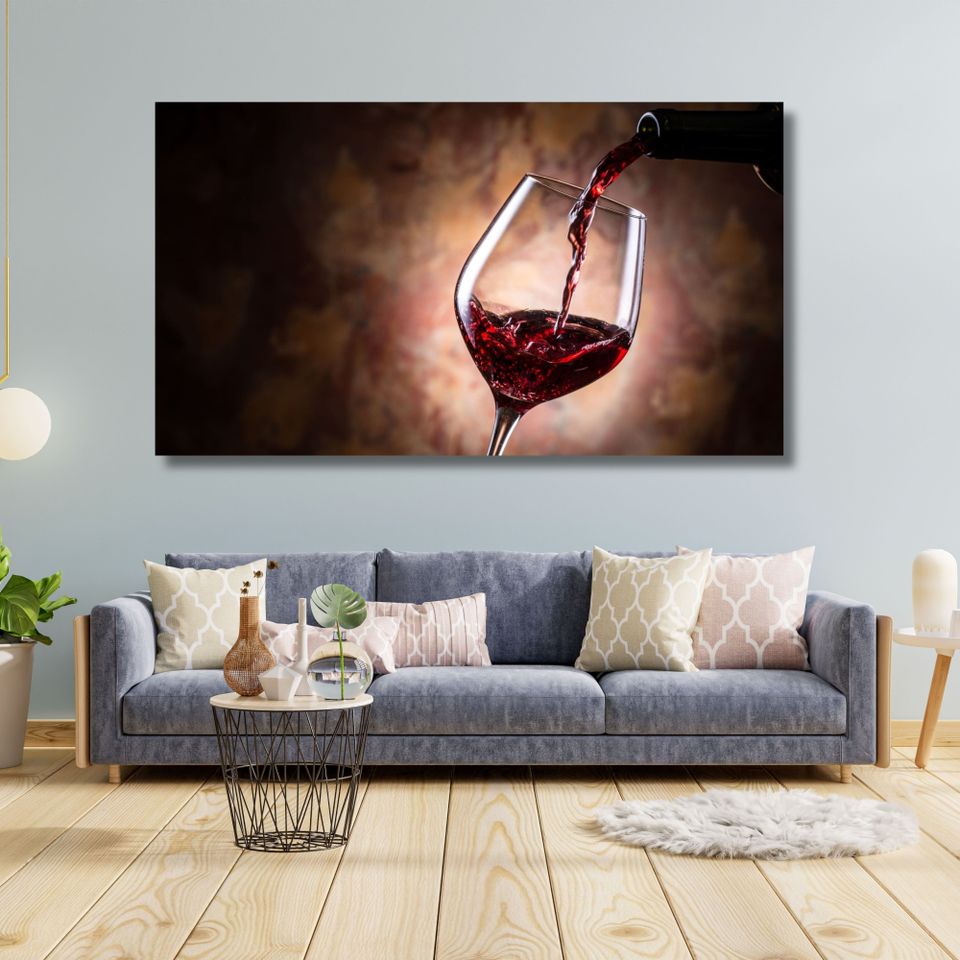 Uusi "Red Wine" Canvas Taulu