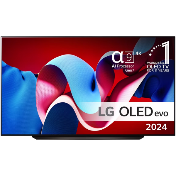 LG 83" 4K OLED evo Smart TV (2024), Musta