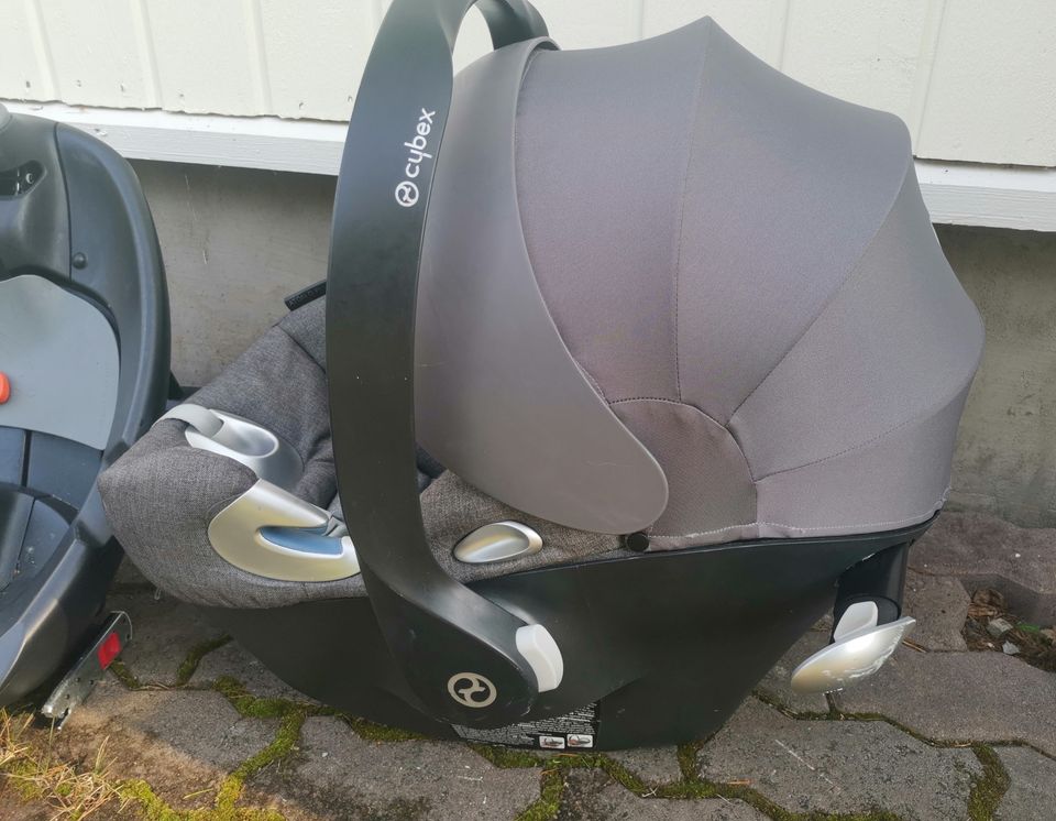 Cybex aton Q + 2 x isofix telakkaa