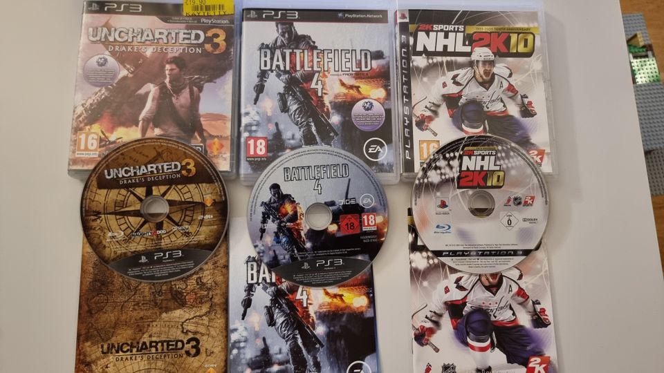 Uncharted 3, NHL, ja BF4 PS3