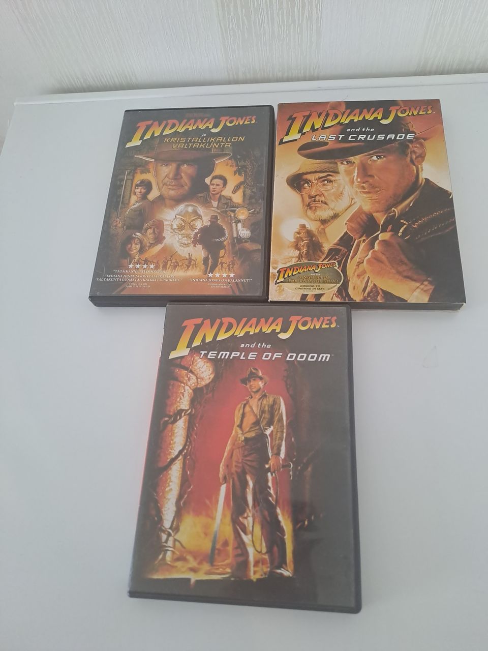 Indiana Jones Dvd elokuvia  3 kpl