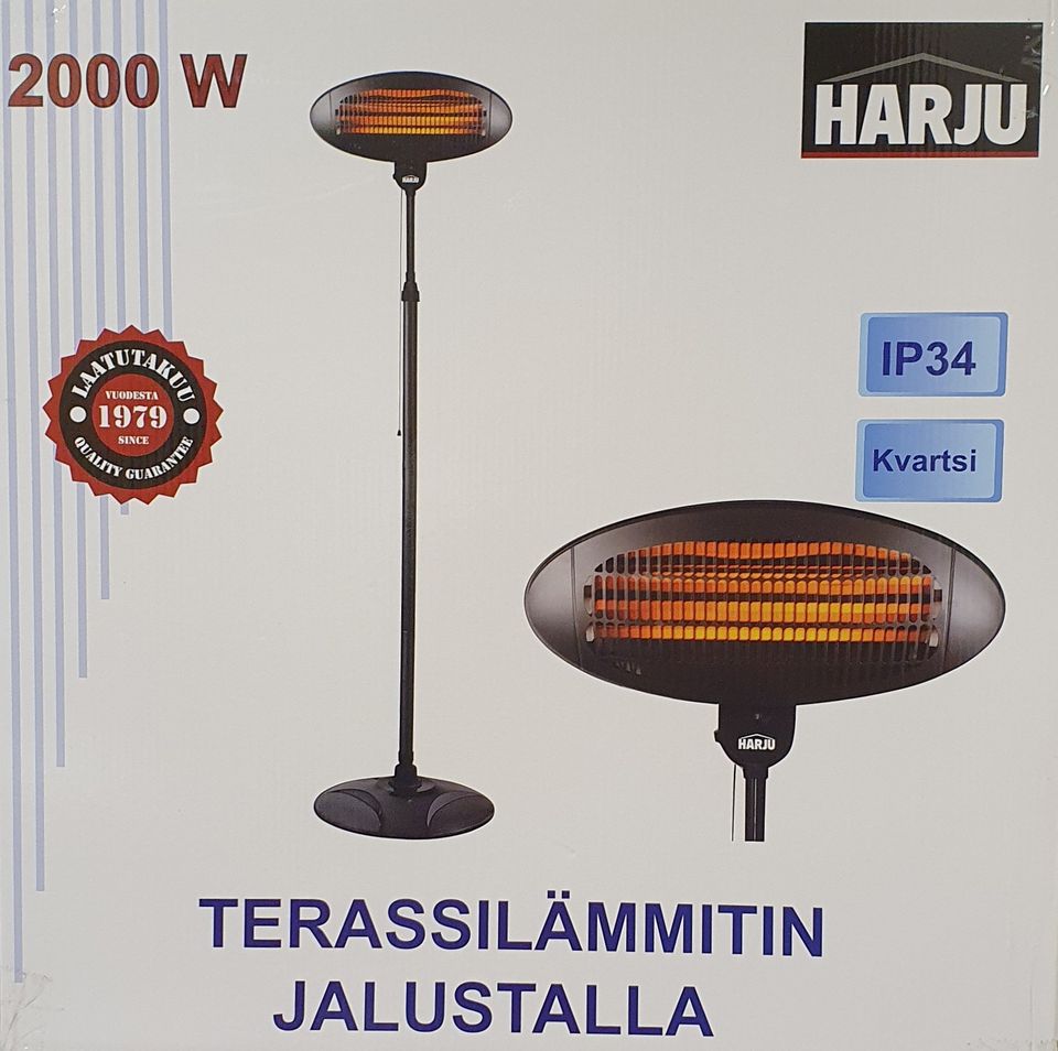 Terassilämmitin säädettävällä jalustalla 2000W IP34