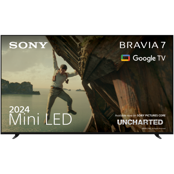 Sony 85" Bravia 7 4K MiniLED Google TV (2024), Musta