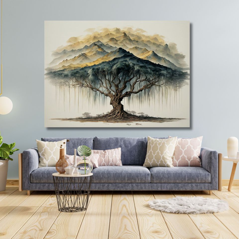 Uusi "Life Tree" Canvas Taulu