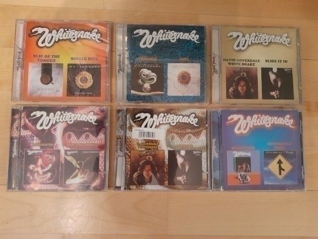 Whitesnake CD 2on1. Yksi levy ( 2 albumia ) maksa 12€. Takuu Postikulut : 8e