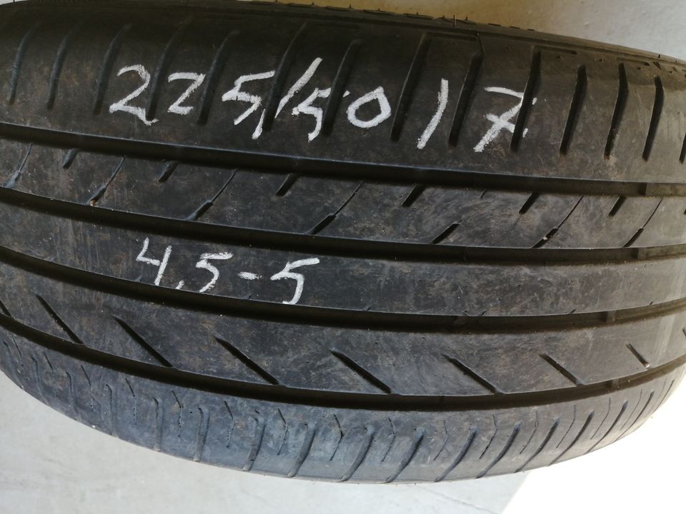 1kpl 225/50R17 kesärengas sis työt