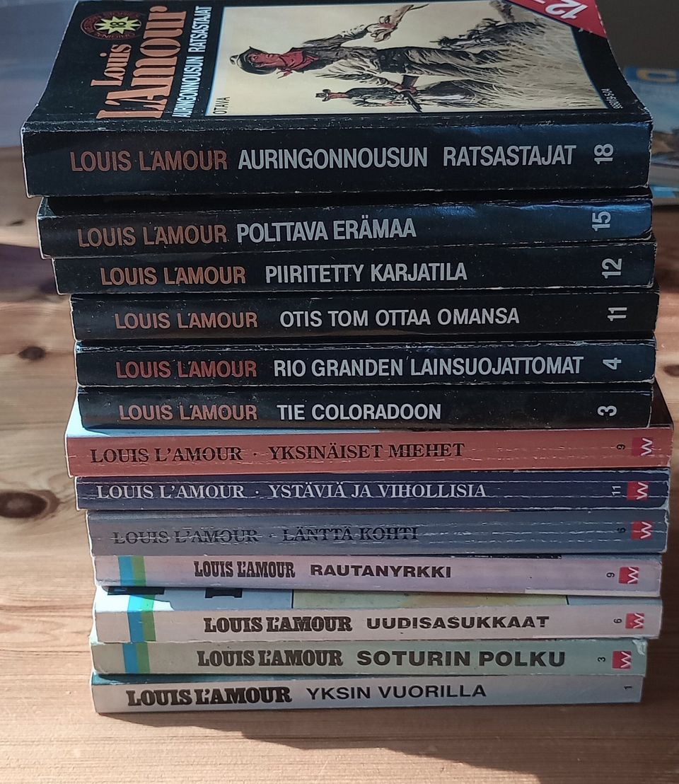 Louis L'amour pehmeäkantisia kirjoja