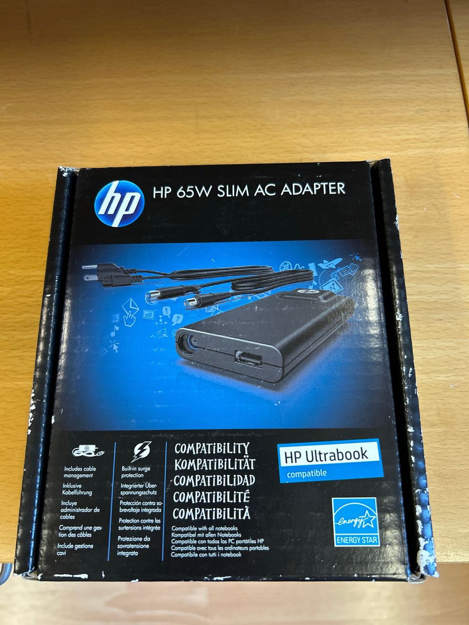 HP slim laturi virtalähde 65W