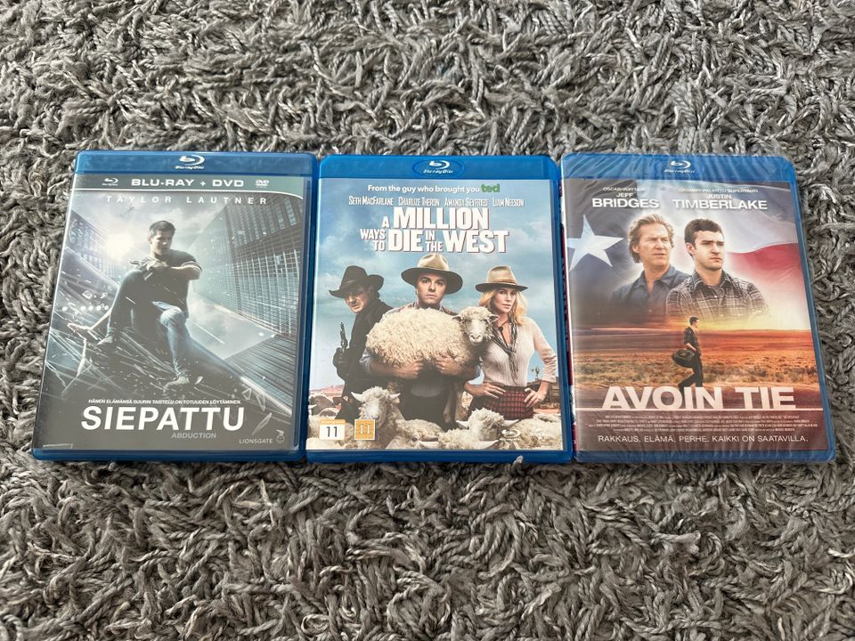 Blu-ray leffat 2€/kpl