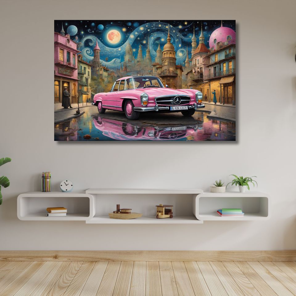 Uusi "Abstract Mercedes" Canvas Taulu