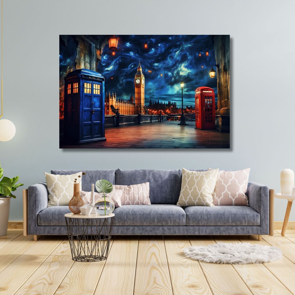 Uusi "Tardis Poster" Canvas Taulu