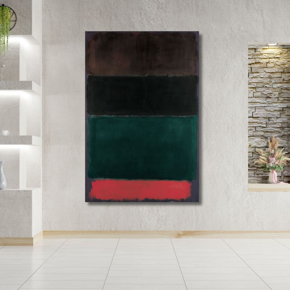 Uusi "Brown-Black-Green Rothko" Canvas Taulu