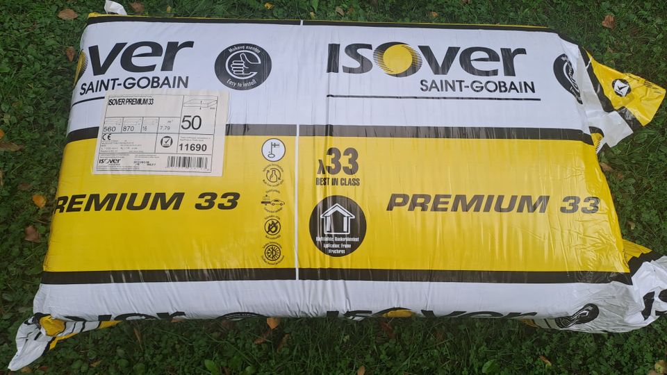 Isover 50mm lasivillaa 4 paalia