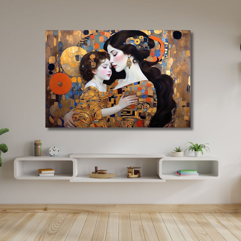 Uusi "Mother and Child" Canvas Taulu