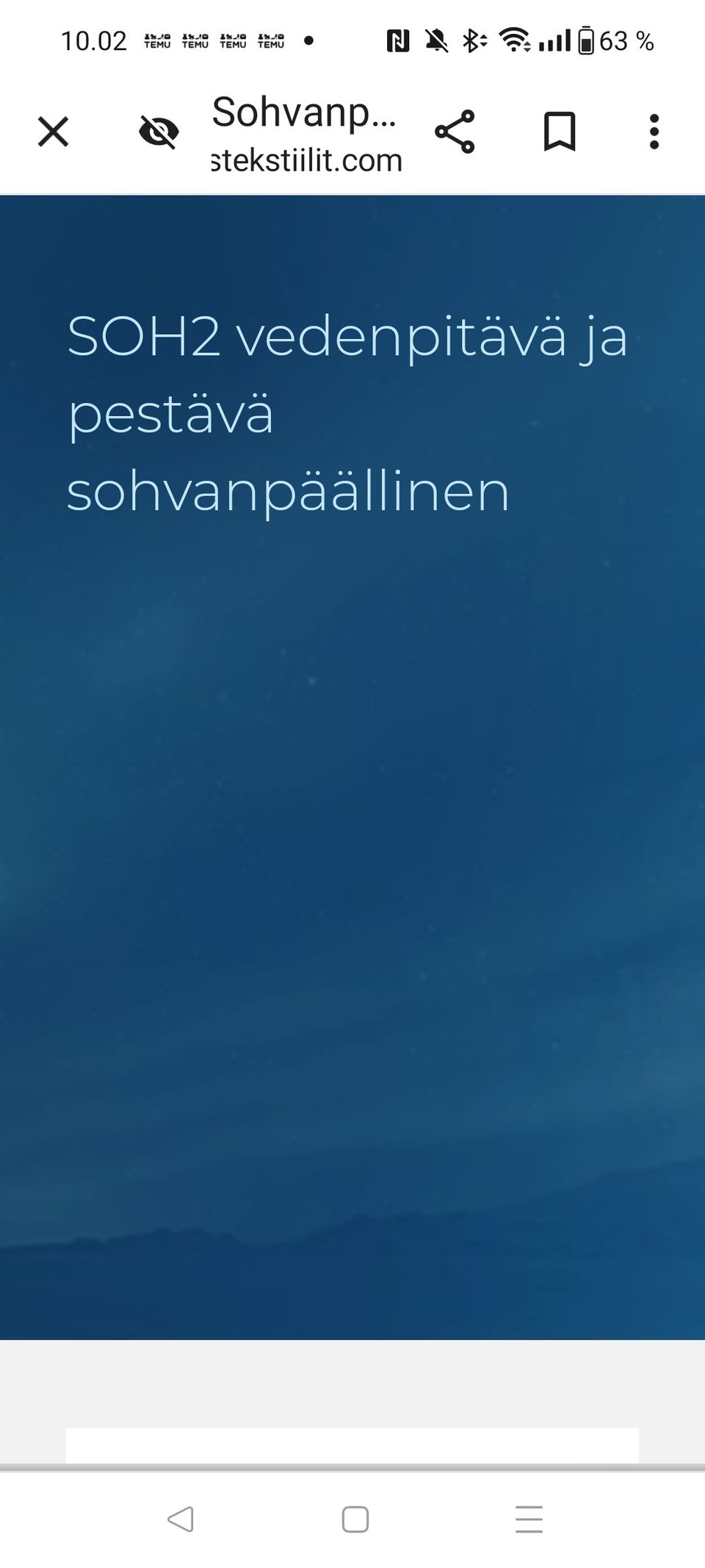 Vedenpitävä sohvasuoja