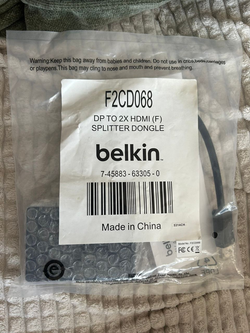 Belkin DP TO 2X HDMI SPLITTER DONGLE