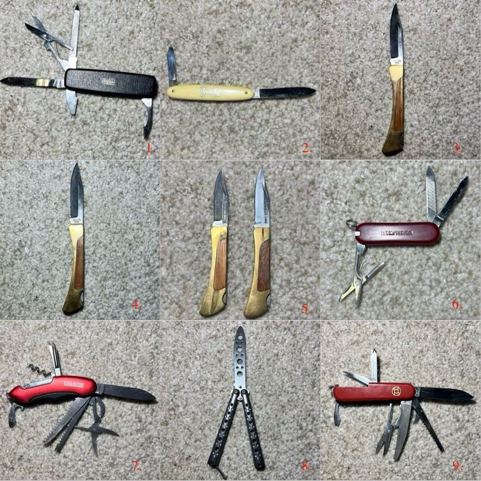 Butterfly knife / linkkuveitsi / veitsi / Biltema