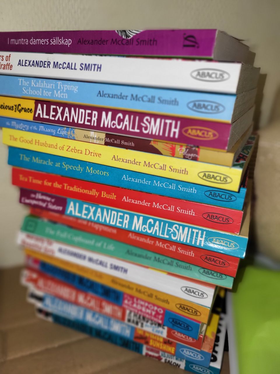 Alexander McCall Smith  No. 1 Ladies' Detective Agency: 16 novels.