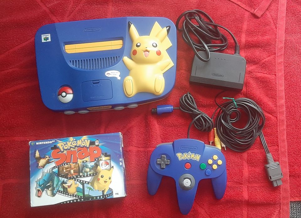 Nintendo 64 pikachu edition pal + peli