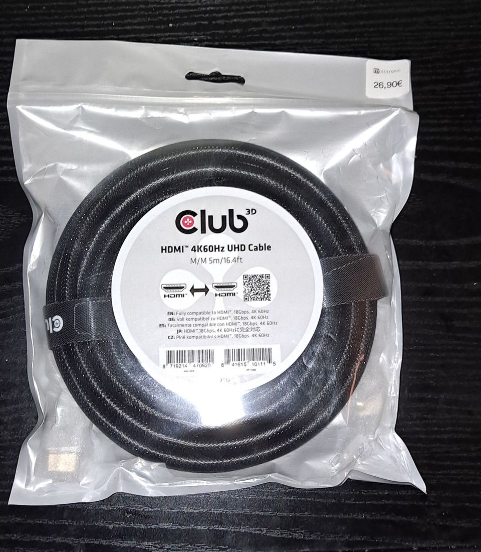 Club3D HDMI 5m 4K kaapeli