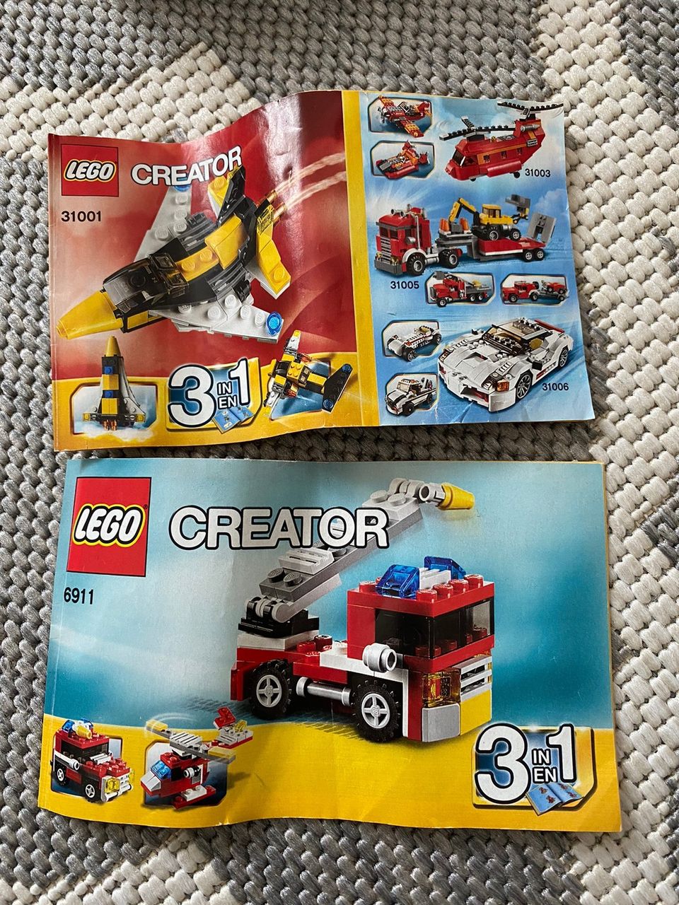 Lego creator 6911 ja 31001