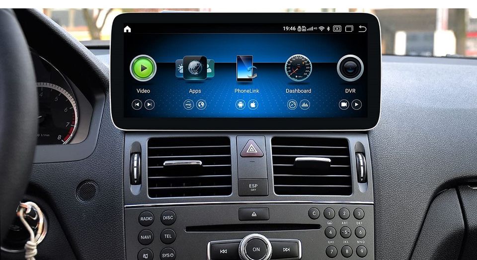 Android soitin 10.25" Mercedes Benz C sarja 2007-2011