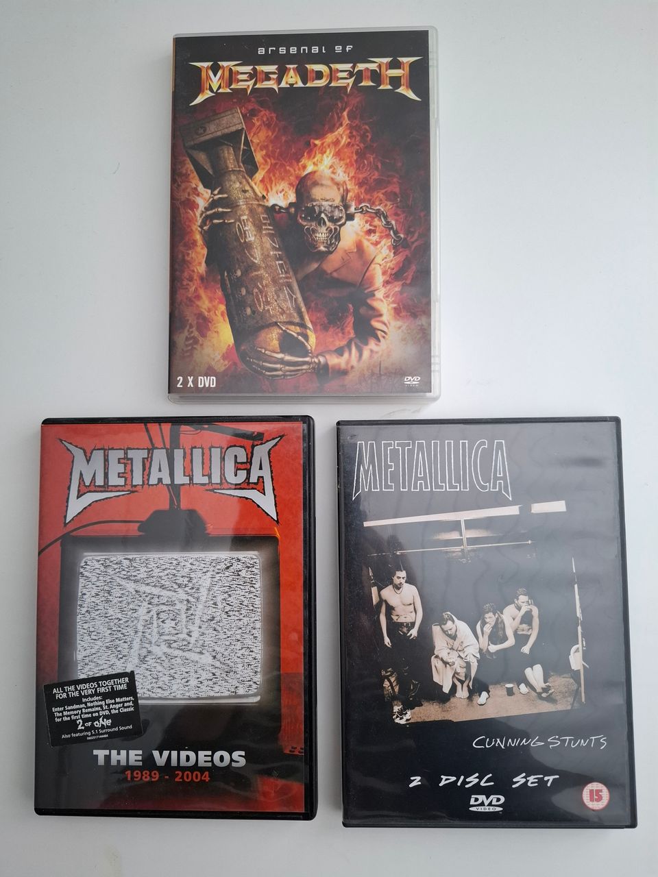 3 x dvd Metallica & Megadeth