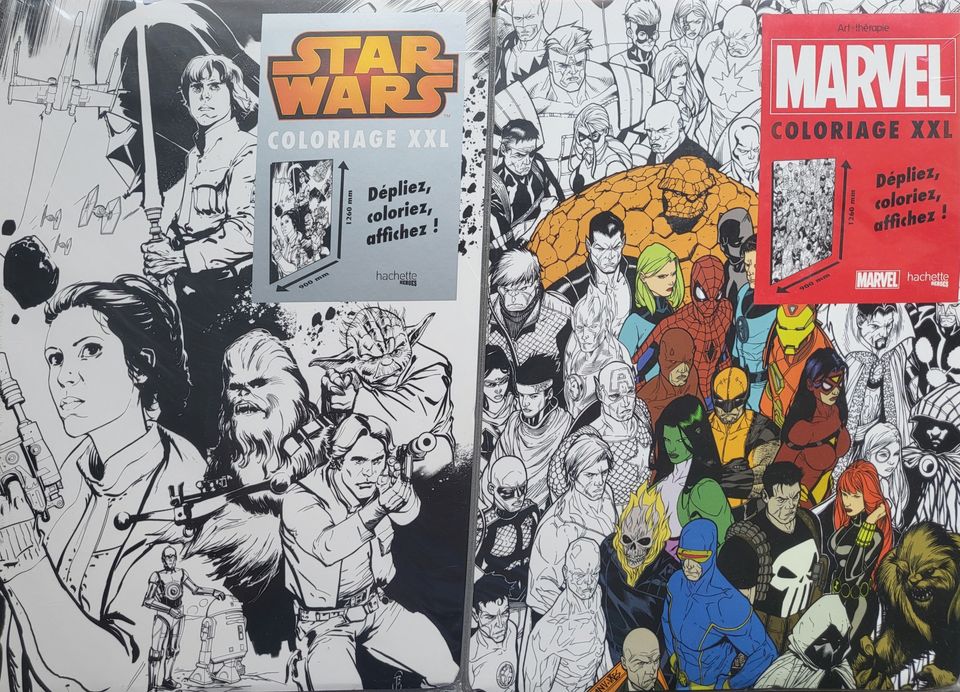 Marvel- ja Star Wars -värityskirjat/väritysjulisteet