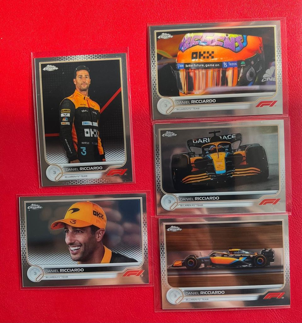 Daniel Ricciardo Topps Chrome 2022 -keräilykortit